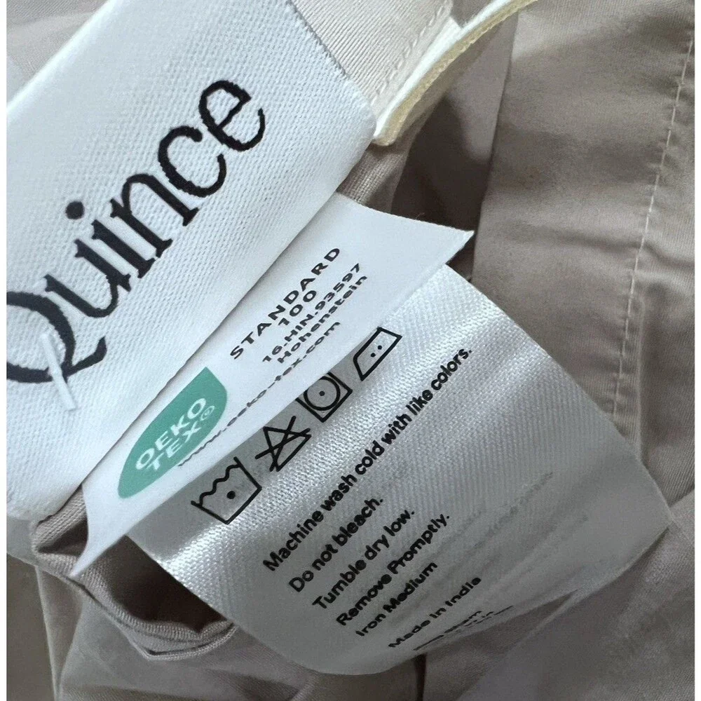 QUINCE BAMBOO DUVET COVER SET KING CAL KING tan 100% ORGANIC MSRP  $149.90